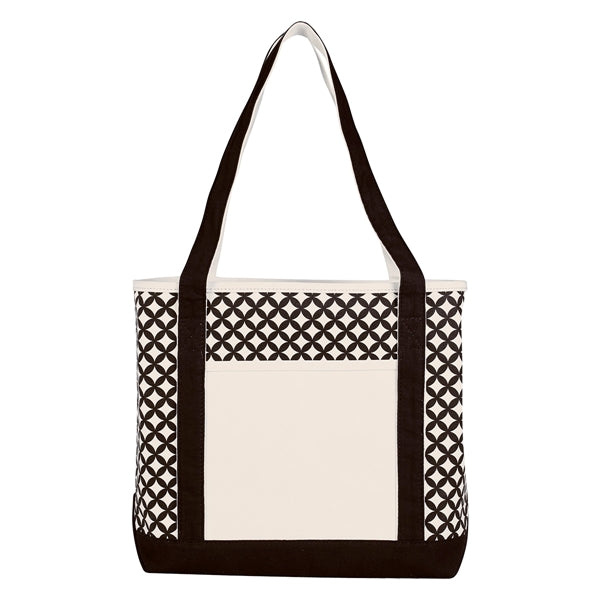 Handy Tote Bag with Diamond Pattern  Design