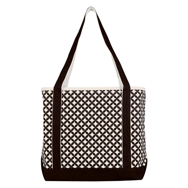 Handy Tote Bag with Diamond Pattern  Design