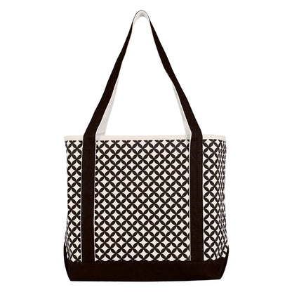 Handy Tote Bag with Diamond Pattern  Design