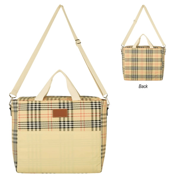 Tartan 600D Polyeter Cooler Bag