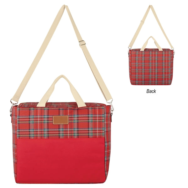 Tartan 600D Polyeter Cooler Bag
