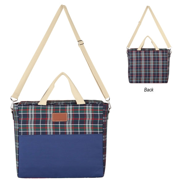 Tartan 600D Polyeter Cooler Bag