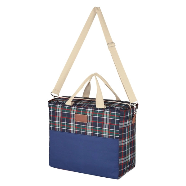 Tartan 600D Polyeter Cooler Bag
