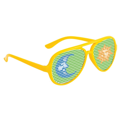 Colorful Glasses with Pinhole Stickers