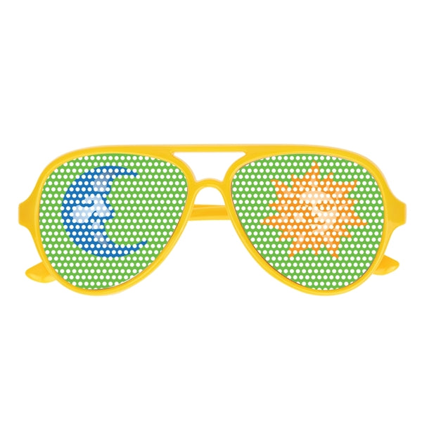 Colorful Glasses with Pinhole Stickers