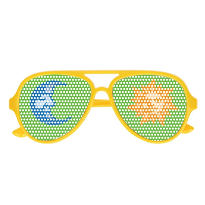 Colorful Glasses with Pinhole Stickers