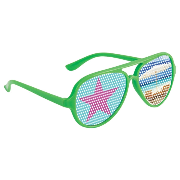 Colorful Glasses with Pinhole Stickers