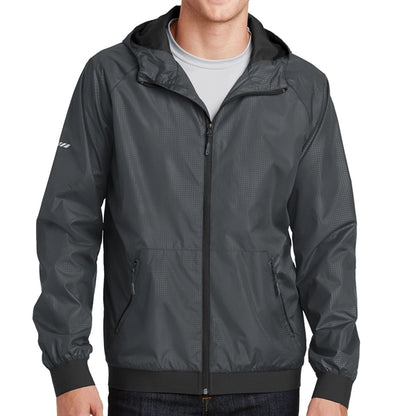 Embossed Jacket with Hood