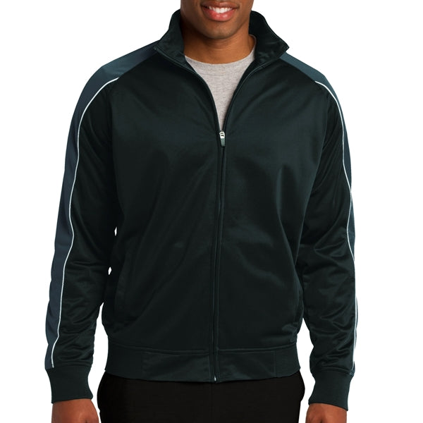 Pipe Designed Polyester Tricot Jacket