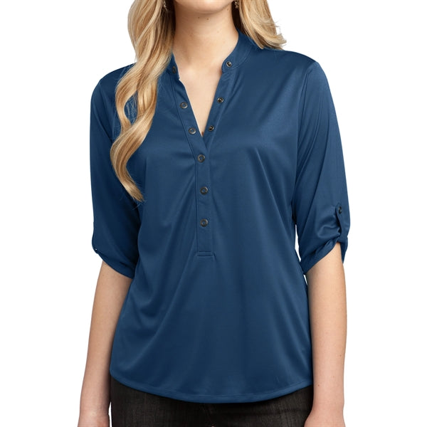 Women's Polyester Henley Shirt