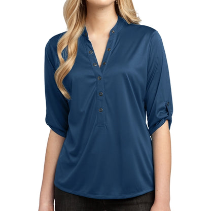 Women's Polyester Henley Shirt
