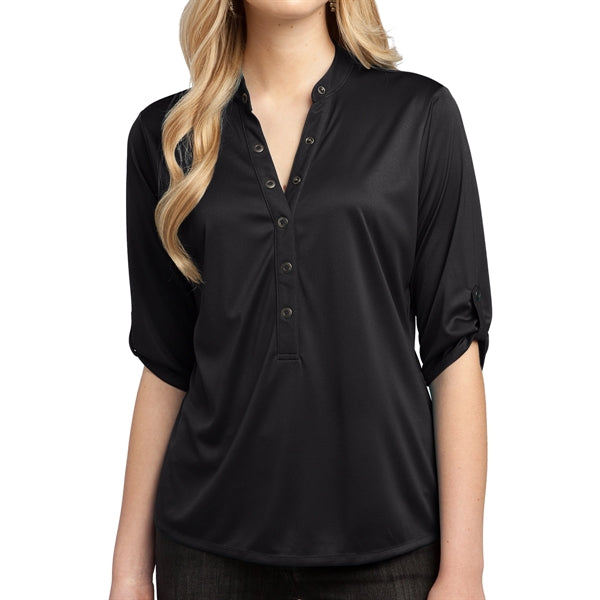 Women's Polyester Henley Shirt