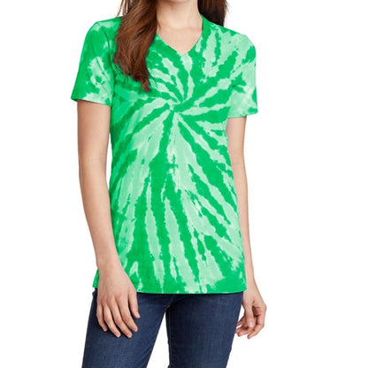 Women's V-neck Tie-Dye Tee