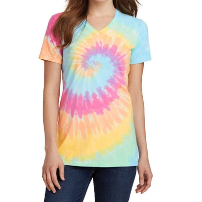Women's V-neck Tie-Dye Tee