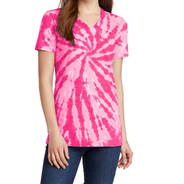 Women's V-neck Tie-Dye Tee
