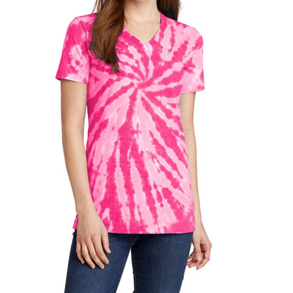 Women's V-neck Tie-Dye Tee