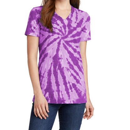 Women's V-neck Tie-Dye Tee