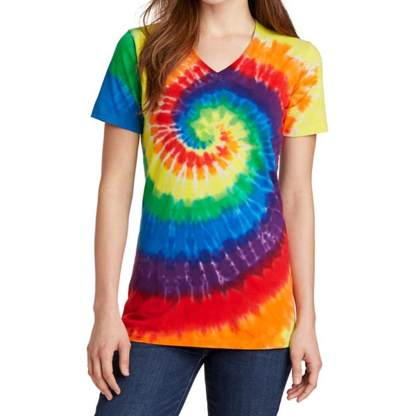 Women's V-neck Tie-Dye Tee