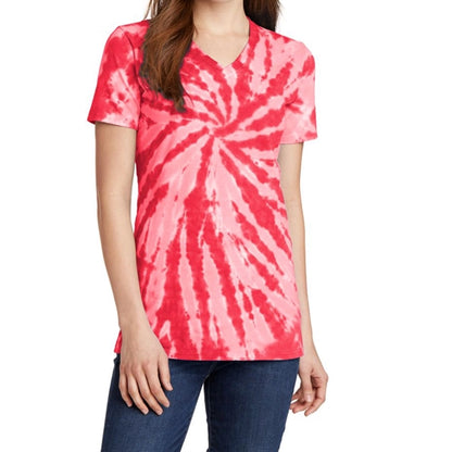 Women's V-neck Tie-Dye Tee