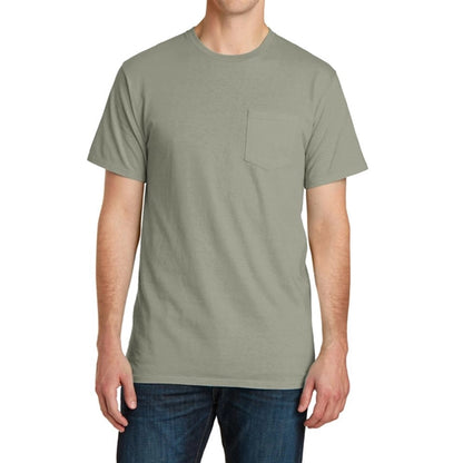 Stylish Pigment-Dyed Tee with Pocket
