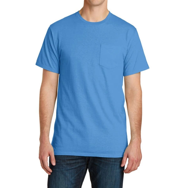 Stylish Pigment-Dyed Tee with Pocket