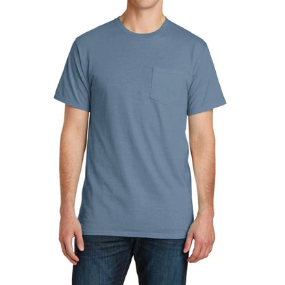 Stylish Pigment-Dyed Tee with Pocket
