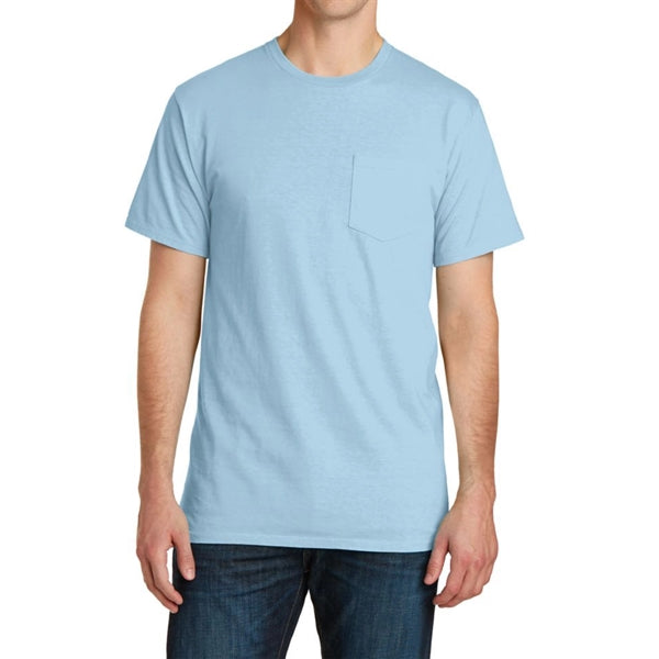 Stylish Pigment-Dyed Tee with Pocket
