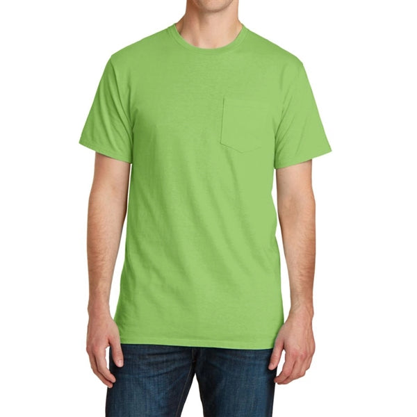 Stylish Pigment-Dyed Tee with Pocket