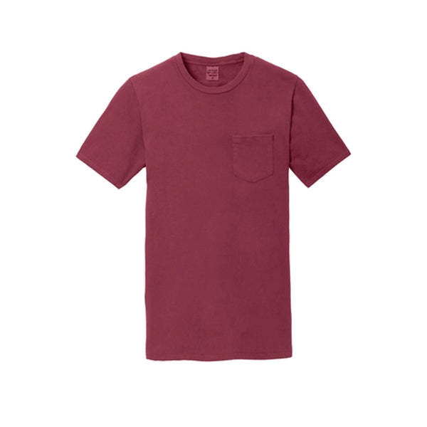 Stylish Pigment-Dyed Tee with Pocket