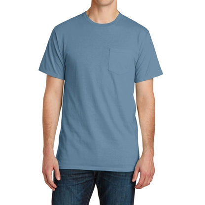 Stylish Pigment-Dyed Tee with Pocket