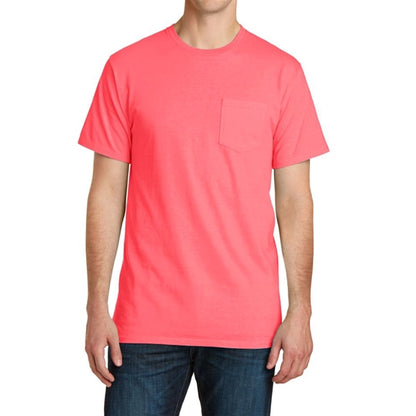 Stylish Pigment-Dyed Tee with Pocket