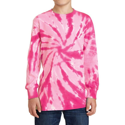 Junior Long Sleeve Tee in Tie-Dye