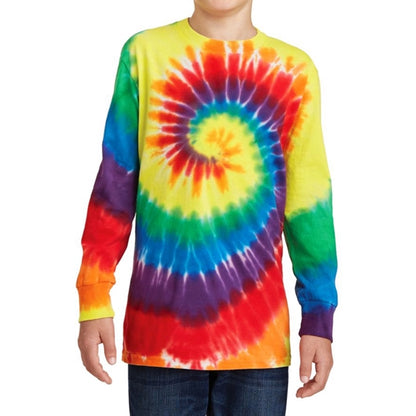 Junior Long Sleeve Tee in Tie-Dye