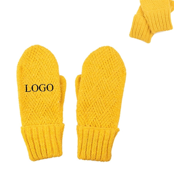 Adult Winter Knitted Mitten