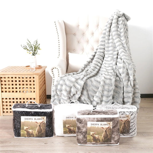 Cozy Tie Dye Faux Fur Blanket Throw