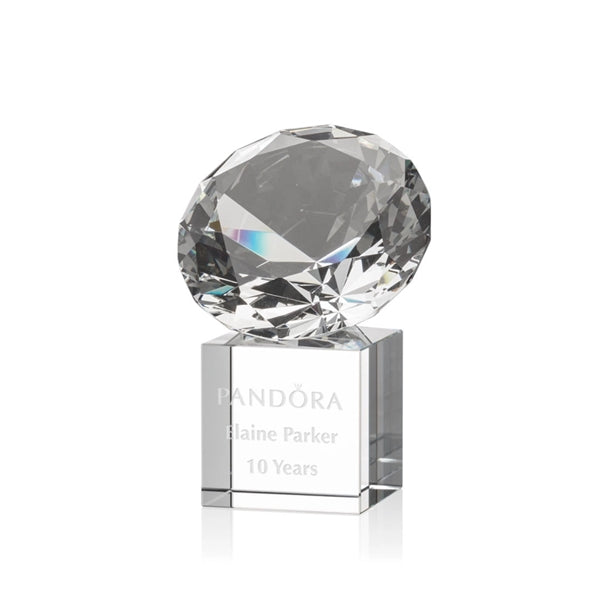 Gemstone Award on Cube - Diamond
