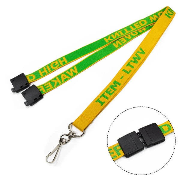 Custom 5/8" Woven Lanyards w/ Safety Breakaway