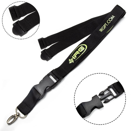 1/2" Polyester Lanyard w/ Buckle Release & Safety Break
