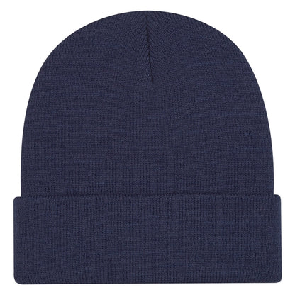 Beanie with Knitted Patch and Cuff