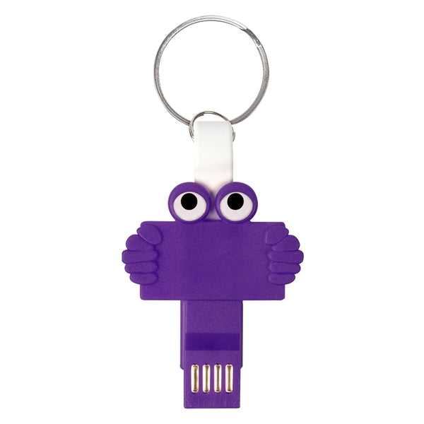 3-in-1 Charging Cable with Key Ring Attachment