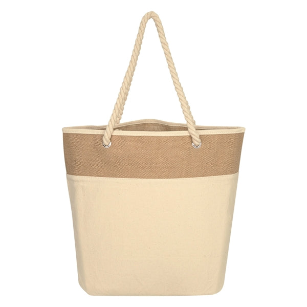 Burlap-styled Tote Bag