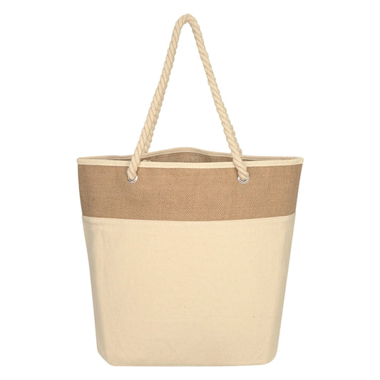Burlap-styled Tote Bag
