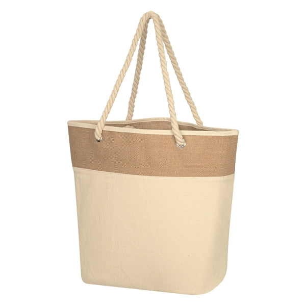 Burlap-styled Tote Bag