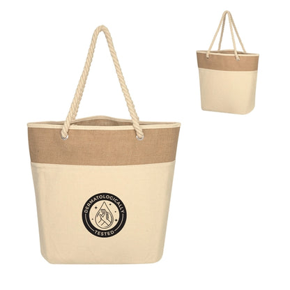 Burlap-styled Tote Bag
