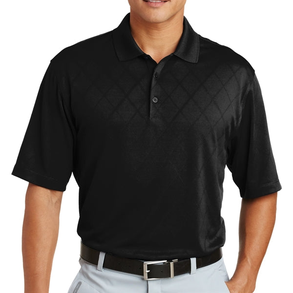 Distinctive Cross-over Textured Polo Shirt