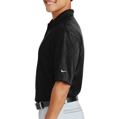 Distinctive Cross-over Textured Polo Shirt