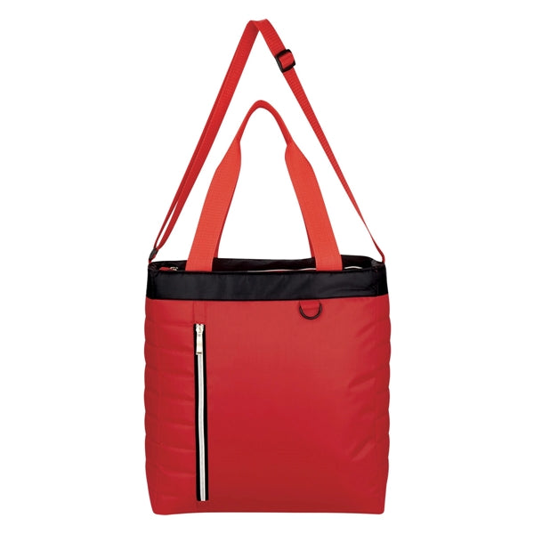 Quilted Polyester Cooler Tote Bag