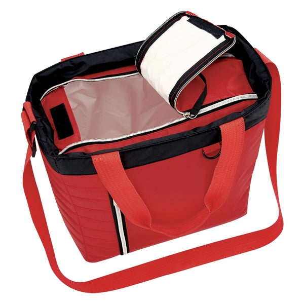Quilted Polyester Cooler Tote Bag