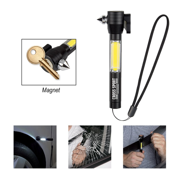 Emergency Tool with Portable Flashlight