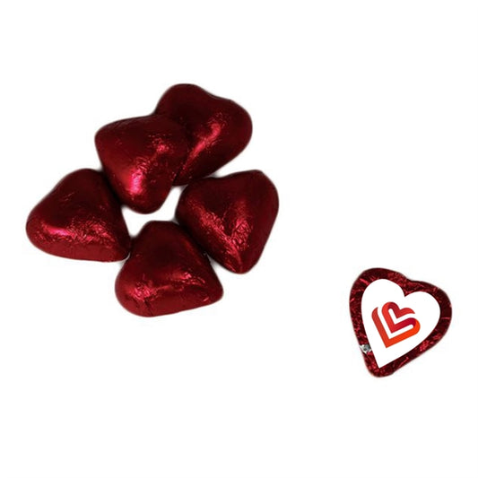 Custom-Wrapped Heart-Shaped Chocolates
